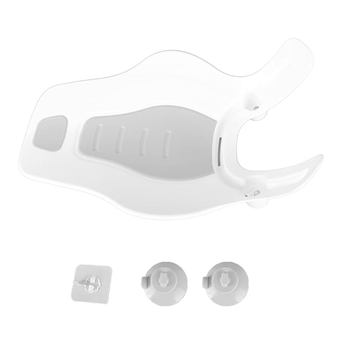 SUNGOOYUE Clean Rinse Baby Bather, Folding Multifunction Portable Plastic Infant Lying Washing Bather for Boy Girl (Grey)