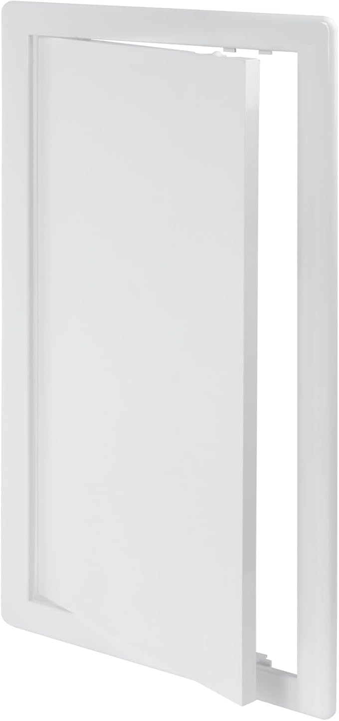 Vent Systems White ABS Plastic Access Panel 8 x 16 Inch (Opening) - Access Door for Drywall, Wall, Ceiling - Electrical, Plumbing Service Wall Hole Cover - Inspection Door - 8.6 x 16.5 Inch (Outer)