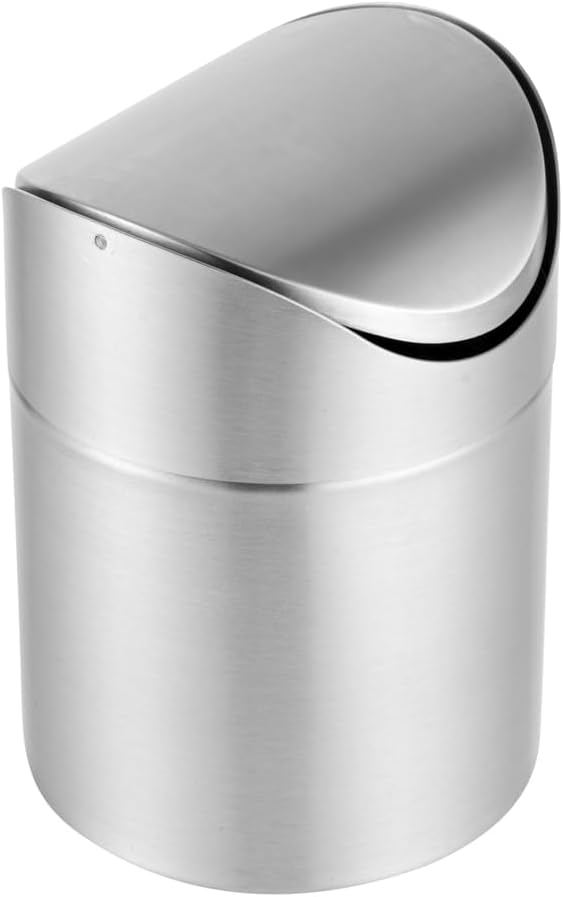 Restaurantware RW Clean 0.4 Gallon Countertop Garbage Can 1 Compact Mini Trash - Image 2