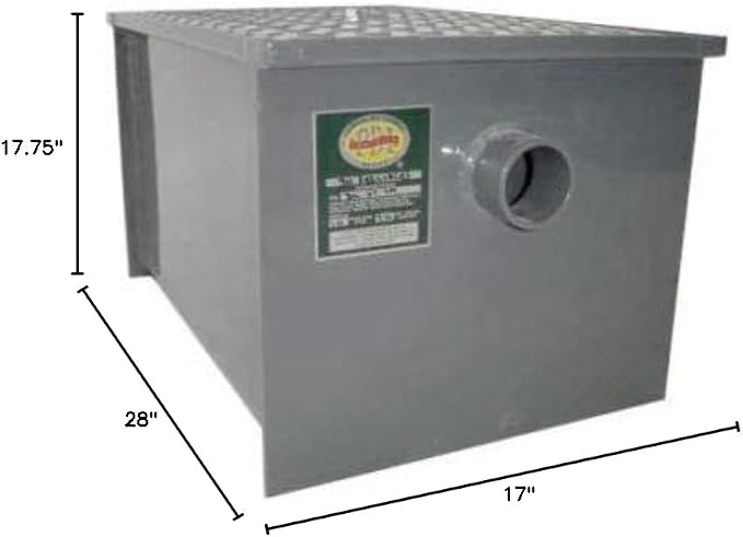 Commercial Carbon Steel Grease Trap Interceptor 40lb - Image 5