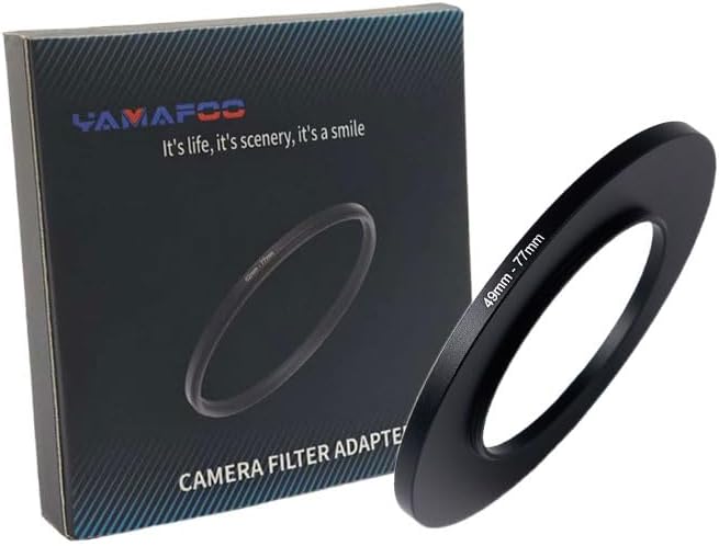 YAMAFOO 49mm to 77mm Step-Up Ring/Step Down Rings Filter Adapter by YAMAFOO