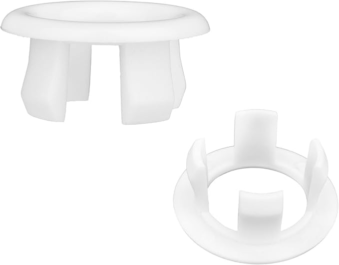 10pcs Chrome Sink Overflow Ring, Bathroom Sink Overflow Trim Ring Hole Cover Insert Cap for Basin Vanity & Ceramic Sinks Easy Tool-Free Installation