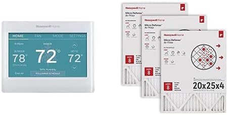 Honeywell Home RTH9600WF Smart Color Thermostat + Honeywell Home 20x25x4 MERV 8 by Unknown