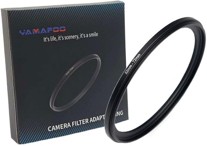 82mm to 72mm Step-up Adapter Rings, Step Up Ring, Step-Down Rings Filter Ring by YAMAFOO