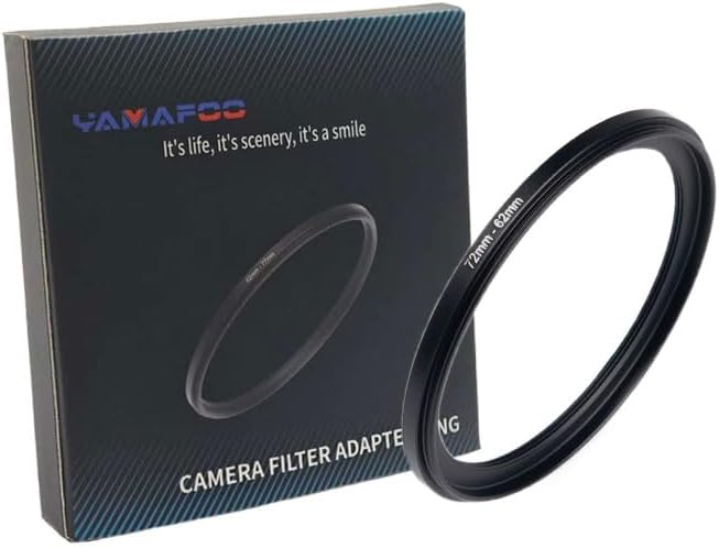 YAMAFOO 72mm to 62mm Step-Up Ring/Step Down Rings Filter Adapter by YAMAFOO