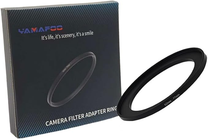 YAMAFOO 62mm to 77mm Step-Up Ring/Step Down Rings Filter Adapter by YAMAFOO