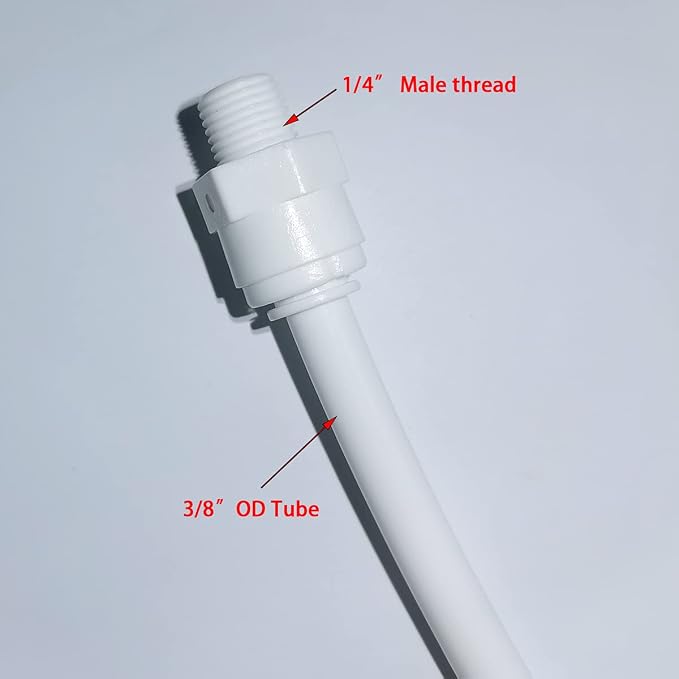 YZM Straight Male Thread Adapter 1/4" Male x 3/8" OD Tube Quick Connector - Image 2
