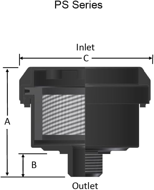 Solberg FS-10-050™ Inlet Compressor Air Filter Silencer, 1/2" MPT Outlet - Image 4