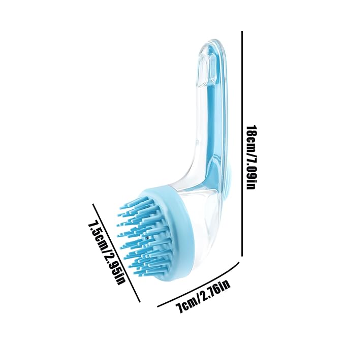 Dog Bath Brush – Cat Grooming Scrubber With Soap Dispenser, Gentle Massage Cleaning Tool | Ideal For Puppies Kittens Pets, Home Bathing, Swimming Pool, Beach, Travel And Professional Groomers