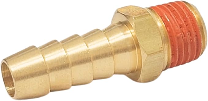 2 Pack Brass Air Hose Barb Fittings Adapter Set, 3/8 Inch Barb to 1/4 Inch NPT - Image 8