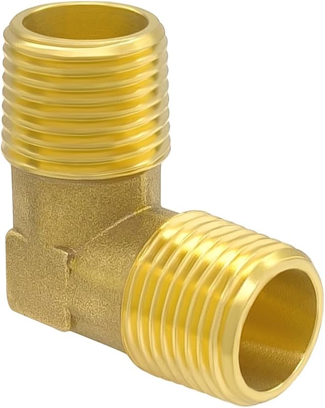Hooshing 2PCS 90 Degree Street Elbow 1/2" NPT Male to 1/2" NPT Male Solid Brass - Image 5