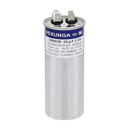 VEXUNGA 60uF 60 MFD 370VAC 440VAC 450VAC 50/60Hz CBB65 CBB65B Run Start by VEXUNGA