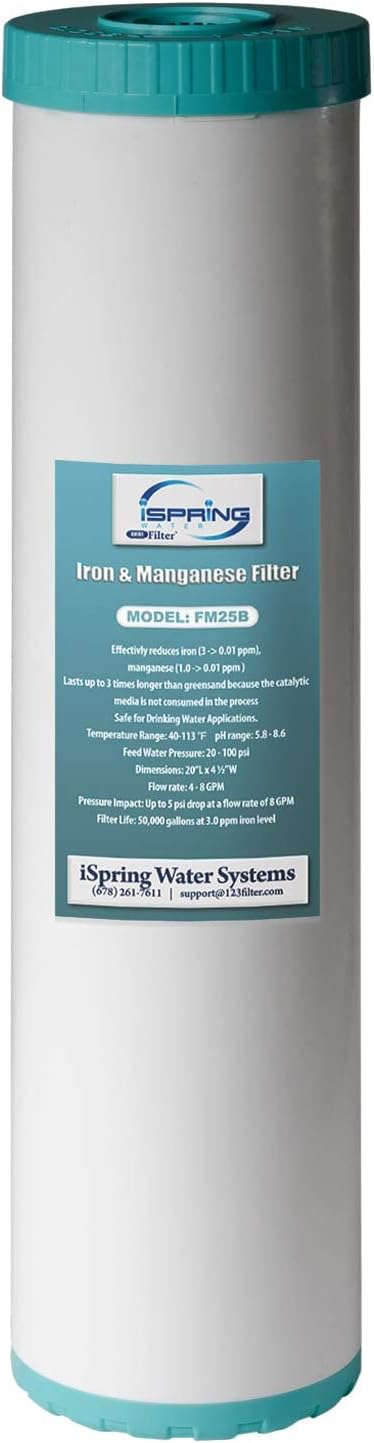 iSpring Whole House Water Filter Cartridge, Iron & Manganese Reducing Water by iSpring