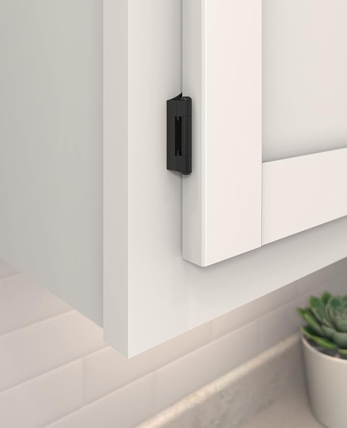 Amerock BPR8701FB | Cabinet Hinge | 1/4 inch Overlay Double Demountable | Matte - Image 2