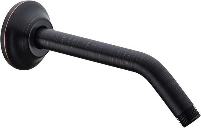 BESTILL Wall Mounted 8 Inch Shower Head Arm, Shower Arm and Flange Included, Oil Rubbed Bronze