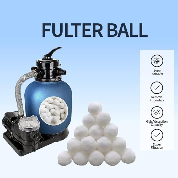3 lbs Pool Filter Ball, for Swimming Pool Sand Filter, Lightweight Reusable - Image 3