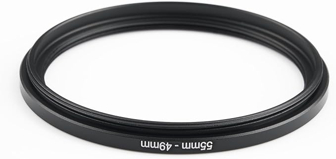 55mm to 49mm Step-Down Ring Filter Adapter, Metal Ring Step-Down Rings Adapter - Image 3