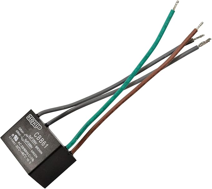 HQRP Ceiling Fan Capacitor CBB61 5uf+5uf 4-Wire - Image 3