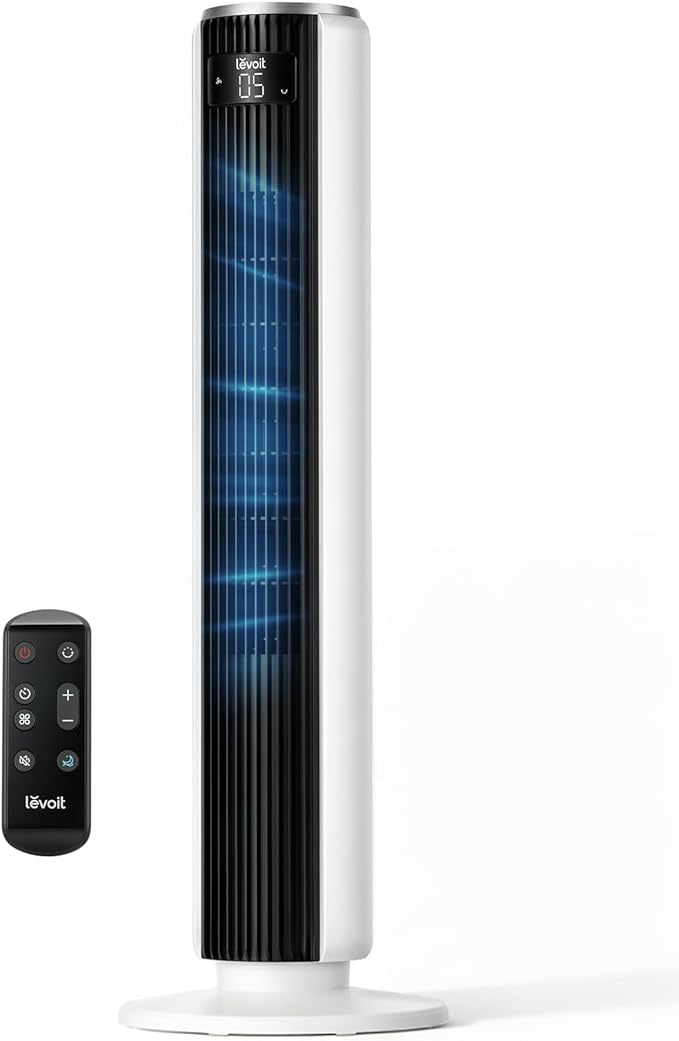 LEVOIT Tower Fan for Bedroom, 90° Oscillating Standing Fan by Unknown