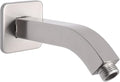 HarJue Shower Arm with Flange and Teflon Tape, Wall Mounted Square Shower Pipe 304 Stainless Steel Extension Arm for Fixed Shower Head & Handheld Shower (6 Inch, Brushed Nickel)