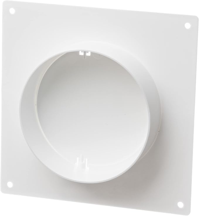 Duct Connector Flange with Backdraft Damper – Plastic Round Vent Pipe Adapter – - Image 4
