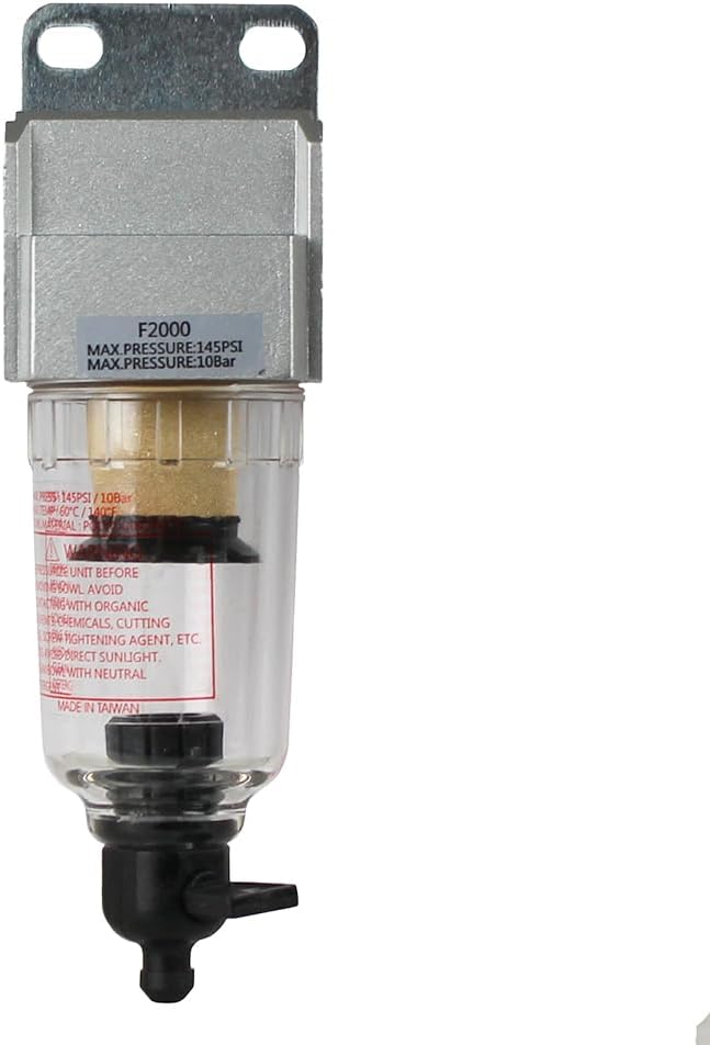1/4" Mini Particulate filter for compressed air systems air compressor F202N by CompressorSource