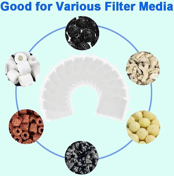 AQUANEAT Aquarium Filter Media Bags 15pcs Fish Tank Extra Fine 100 Micron Mesh - Image 5