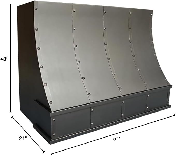CT Copper Tailor Sloped Copper Vent Hood Wall Mount, 1260 CFM Exhaust Fan - Image 9