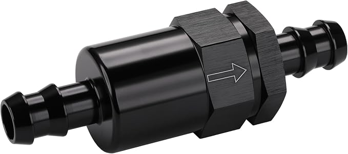 1/2" Billet Inline Fuel Filter 30 Micron Aluminum Black - Image 4