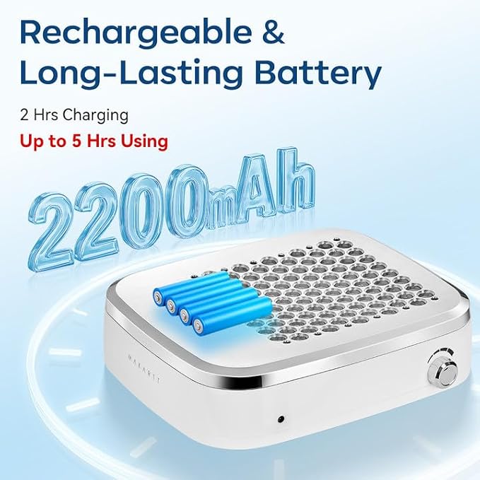 Makartt Cordless Nail Dust Collector: Rechargeable Fan Nail Vacuum - Image 5