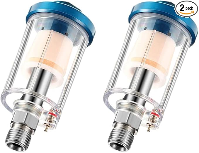 2 Pcs Water Oil Separator Mini in-Line Air Filter, 1/4 Inch NPT Inlet and by YXCCSE
