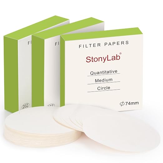 stonylab Quantitative Filter Paper Circles, 3-Box 74 mm Diameter Cellulose by StonyLabScientific