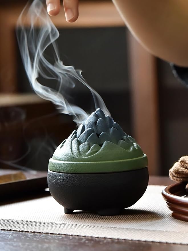 Waterfall Censer Ceramic Incense Burner Indoor Incense Agarwood Sandalwood Box - Image 4