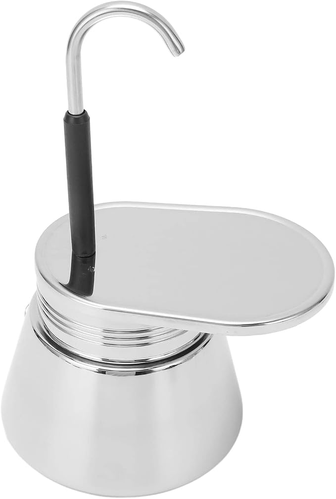 50ML 200ML Single Spout Mocha Pot Classic Stovetop Coffee Maker Stainless Steel by Unknown