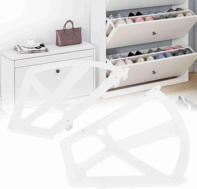 1Pair 2 Layers Shoes Drawer Cabinet Hinges, Shoe Cabinet Replacement Fitting - Image 3