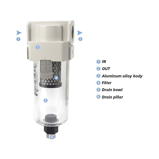 1pc Vacuum Water Droplet Separator Vacuum Pipeline Filter Negative Pressure - Image 3