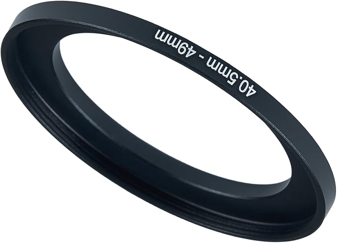 40.5mm to 49mm Step Up Ring Filter Adapter Black Metal Step up Adapter Rings by Unknown