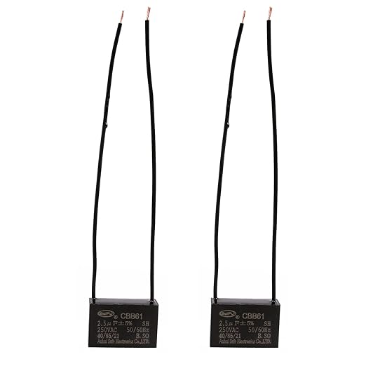CBB61 Capacitor 2.5uf 250V AC Ceiling Fan 2 Wire 50/60Hz by AKZYTUE