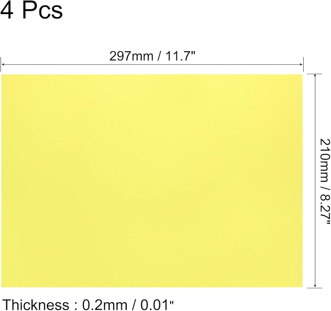 uxcell 4Pcs A4 Gel Light Lighting Filter Overlay Transparent Color Correction - Image 2