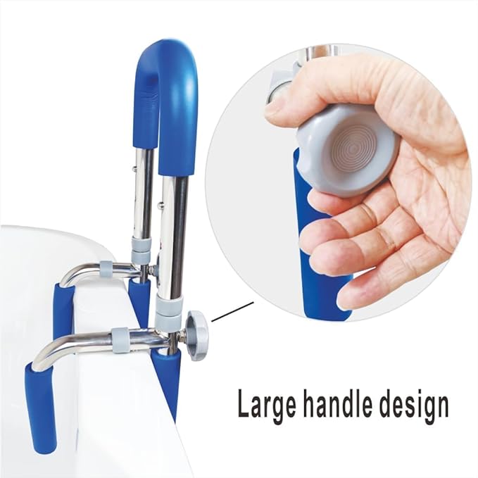 Bathroom Grab Bars for Bathtubs and Showers 304 Stainless Steel Adjustable Bathtub Safety Rail for Seniors,Sturdy and Durable Tub Grab Bar, Assistance Bathtub Handle Clamp for Bath Support