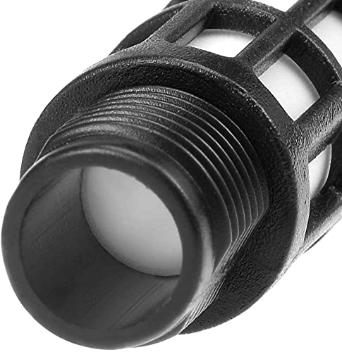 Quickun Plastic Exhaust Air Silencer, 3/4" Air Line Pneumatic Muffler Black Air - Image 3