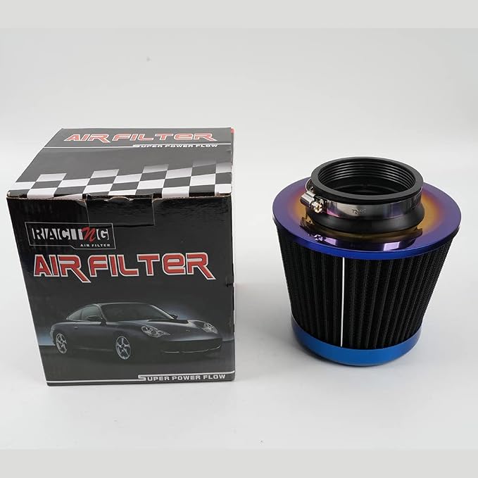 Cold Air Intake Filter, High Performance, Washable Filter, Clamp-On Replacement - Image 8