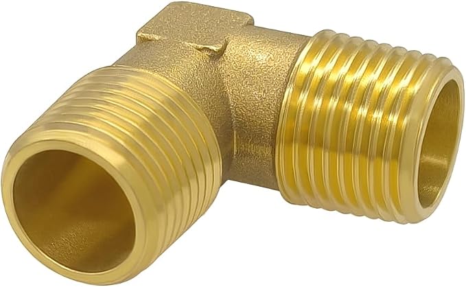 Hooshing 2PCS 90 Degree Street Elbow 1/2" NPT Male to 1/2" NPT Male Solid Brass - Image 3