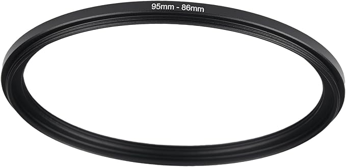 95mm to 86mm Step Up Ring Filter Adapter Black Metal Step up Adapter Rings by Unknown