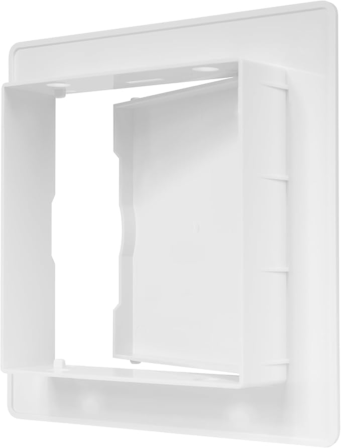 4" x 4" White Plastic Access Panel. Service Shaft Door Panel. Plumbing, Electricity, Heating, Alarm Wall Access Panel for Drywall. Bathroom Services Access Hole Cover.