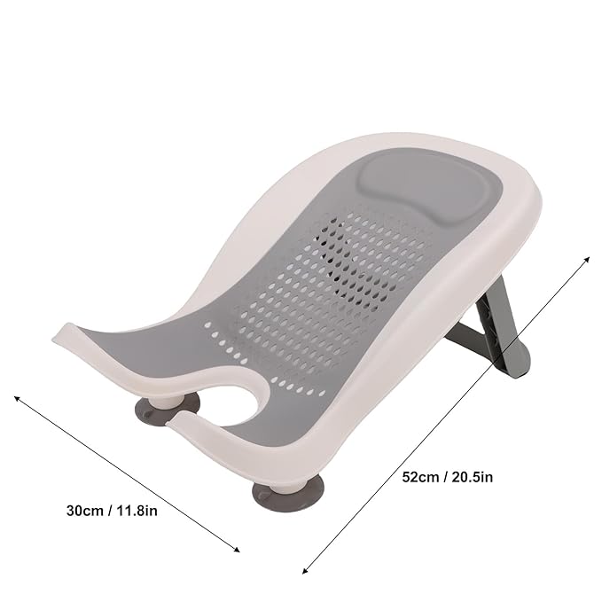 Baby Butt Washing Basin, Portable Bath Tub with Strong Suction Cups and Foldable Stand for Newborn Bathing Support, Non Slip Comfortable Design