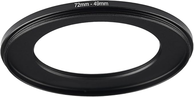 72mm to 49mm Step Up Ring Filter Adapter Black Metal Step up Adapter Rings by Unknown