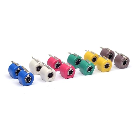12Pcs Trimmer Variable Capacitance Ceramic 6mm Capacitor Kit 5PF 10PF 20PF 30PF by Cylewet