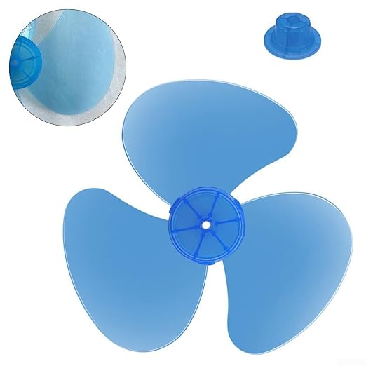 3 Leaves Fan Blade Set, 12 Inch Plastic Fan Blade Replacement Part - Image 3