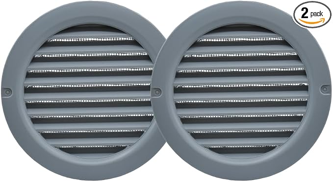 VENTS-US – 4" Round Plastic Vent Cover in Slate Gray by VENTS-US
